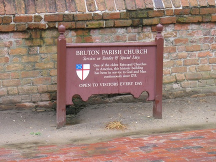 Bruton Parish Church Sign